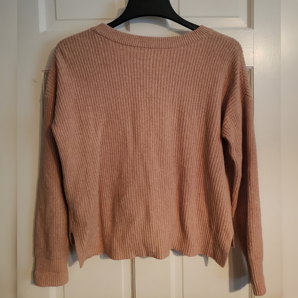 Madewell Heather Rosewater Patch Pocket Pullover Sweater Beige S - Picture 7 of 8